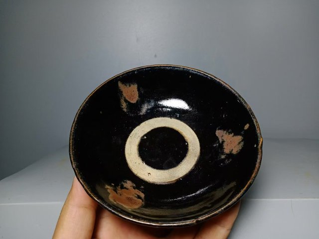 古玩陶瓷鐵銹紅盞拍賣,當前價格689元