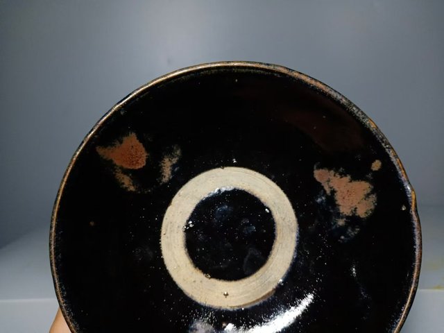 古玩陶瓷鐵銹紅盞拍賣,當前價格689元
