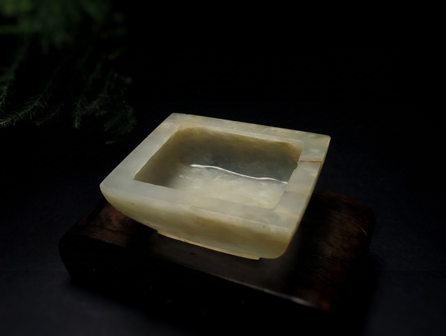古玩玉器清代和田玉雕“水盂”“水洗”“筆洗”拍賣,當前價格10500元