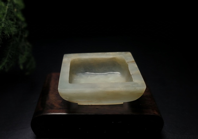 古玩玉器清代和田玉雕“水盂”“水洗”“筆洗”拍賣,當前價格10500元