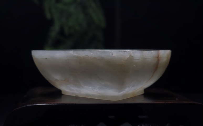 古玩玉器清代和田玉雕“水盂”“水洗”“筆洗”拍賣,當前價格10500元