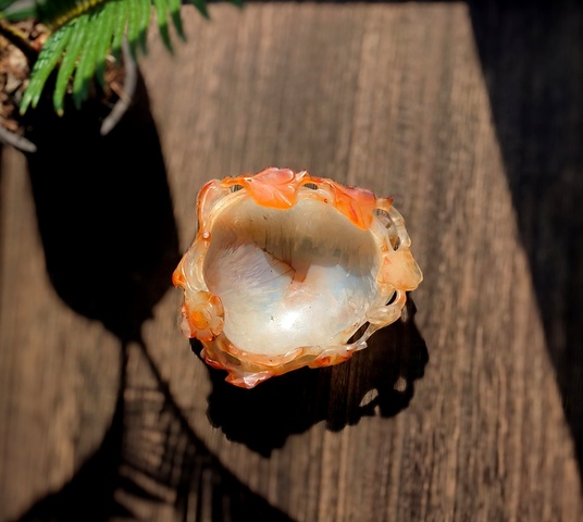 古玩玉器清代瑪瑙雕“花卉紋水盂”拍賣,當(dāng)前價(jià)格7200元