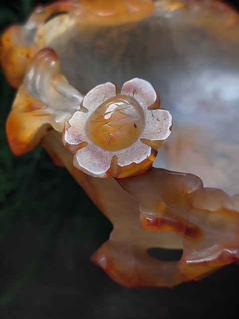 古玩玉器清代瑪瑙雕“花卉紋水盂”拍賣,當(dāng)前價(jià)格7200元