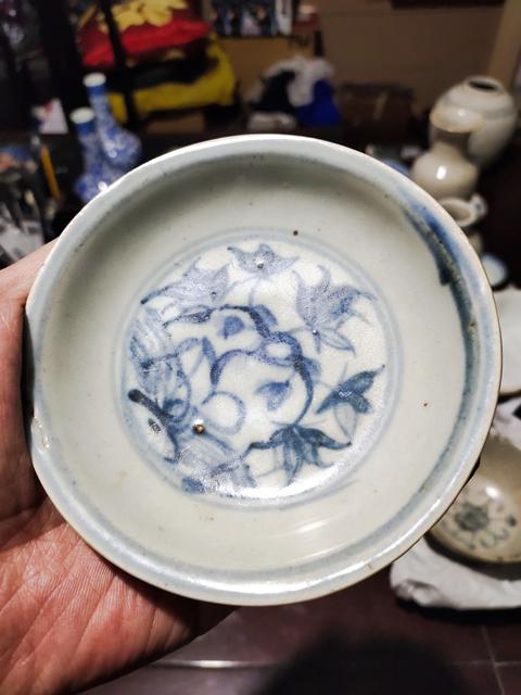 古玩陶瓷明代青花花卉紋盤拍賣,當前價格2800元
