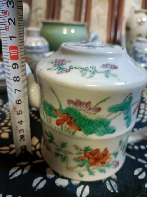 古玩陶瓷晚清花卉紋粉彩執壺拍賣，當前價格4888元
