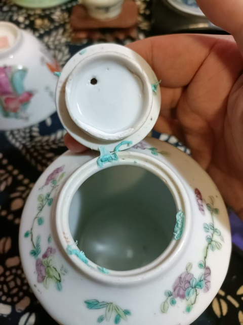 古玩陶瓷晚清花卉紋粉彩執壺拍賣，當前價格4888元