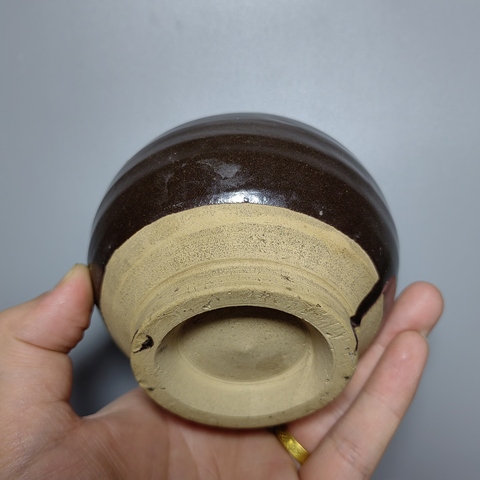 古玩陶瓷明代黑釉罐拍賣,當前價格286元
