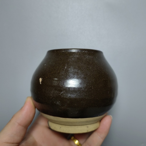 古玩陶瓷明代黑釉罐拍賣,當前價格286元