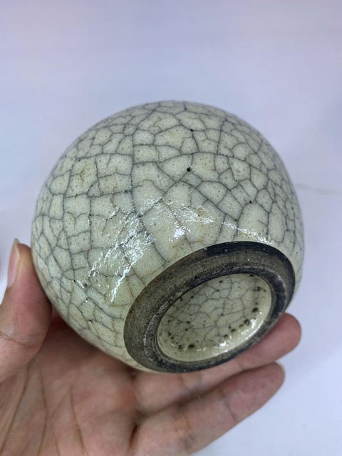 古玩陶瓷清中·哥釉茶葉罐拍賣，當(dāng)前價(jià)格1288元