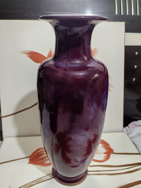 古玩陶瓷鈞窯瓶拍賣,當(dāng)前價(jià)格1200元