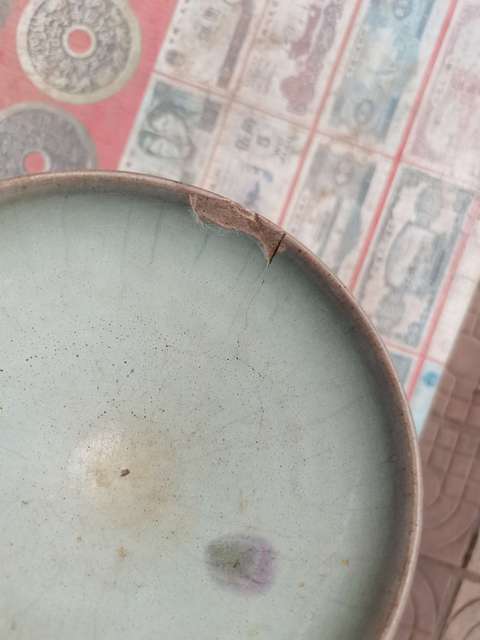 古玩陶瓷元鈞碗看最后兩圖有殼的地方有充線。拍賣,當前價格4669元