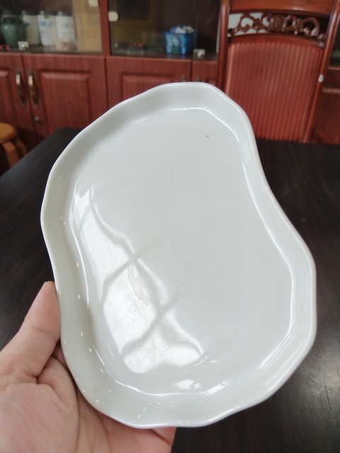 古玩陶瓷白釉茶盤拍賣，當前價格1100元