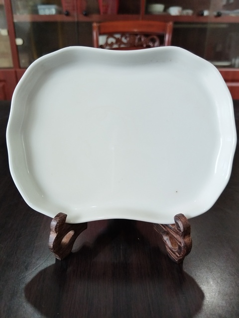 古玩陶瓷白釉茶盤拍賣，當前價格1100元