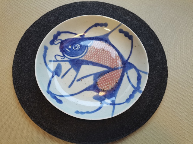 古玩陶瓷清中期.青花釉里紅年年有余盤拍賣,當前價格398元