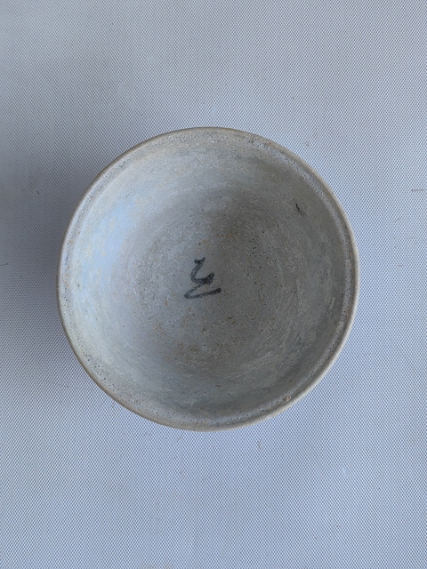 古玩陶瓷青花花卉文字茶碗拍賣，當前價格850元