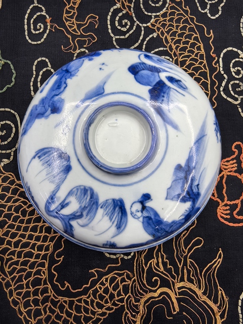 古玩陶瓷明天啟崇禎青花山水人物紋蓋缸拍賣，當(dāng)前價(jià)格26800元
