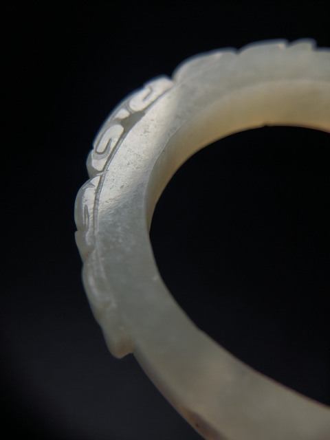 古玩玉器清代和田玉“轉(zhuǎn)心佩外環(huán)”拍賣,當前價格4500元