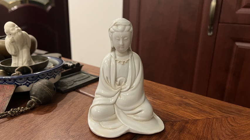 古玩陶瓷德化窯觀音塑像拍賣,當前價格350元