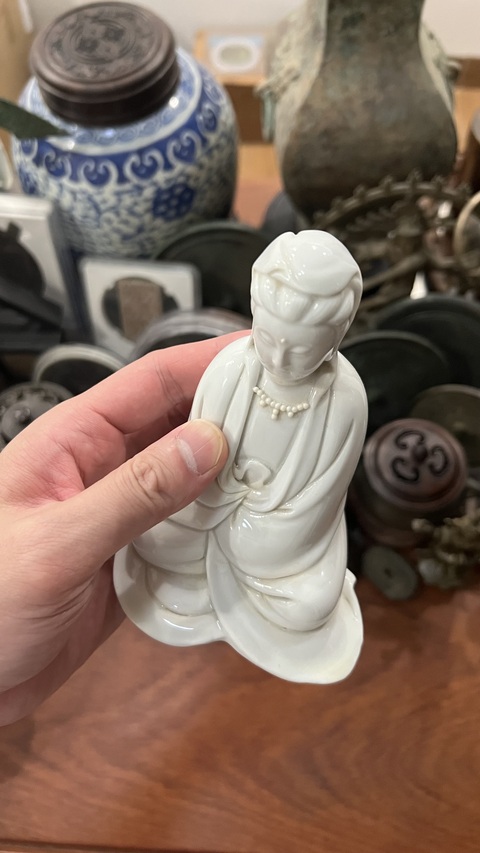 古玩陶瓷德化窯觀音塑像拍賣,當前價格350元