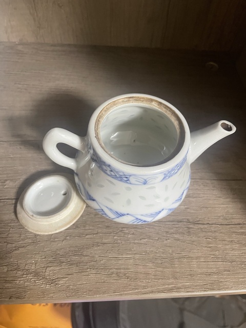 古玩陶瓷玲瓏瓷青花執壺拍賣，當前價格1200元