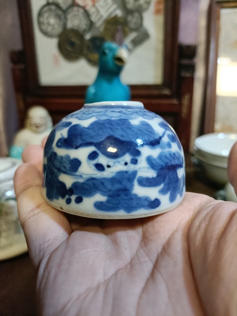古玩陶瓷光緒 二甲傳臚青花水盂拍賣,當前價格4888元