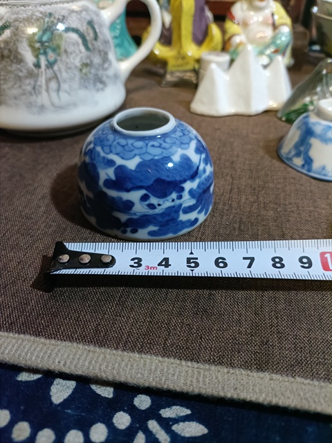 古玩陶瓷光緒 二甲傳臚青花水盂拍賣,當前價格4888元