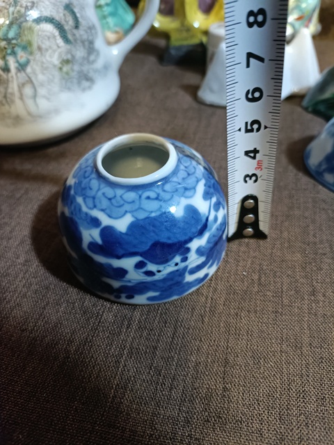古玩陶瓷光緒 二甲傳臚青花水盂拍賣,當前價格4888元