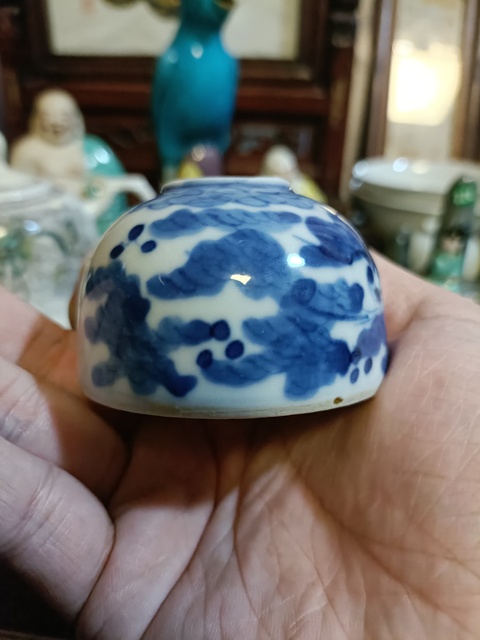 古玩陶瓷光緒 二甲傳臚青花水盂拍賣,當前價格4888元