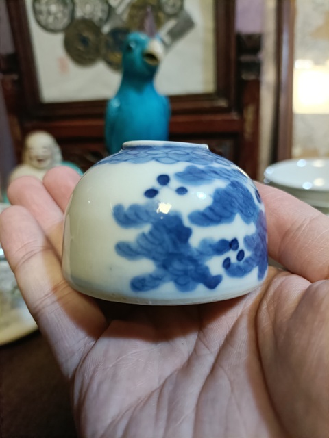 古玩陶瓷光緒 二甲傳臚青花水盂拍賣,當前價格4888元