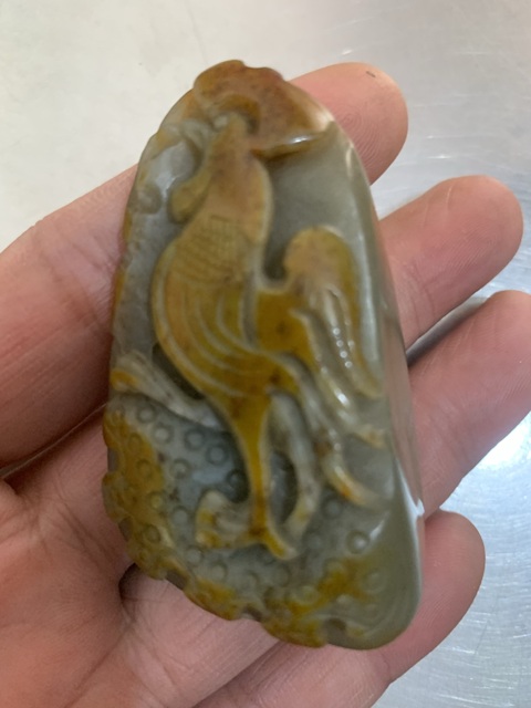 古玩玉器和田玉雕“雄雞”掛件拍賣,當前價格5600元