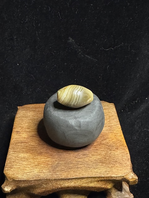 古玩玉器漢、橄欖珠（珠博認證）拍賣，當前價格3900元