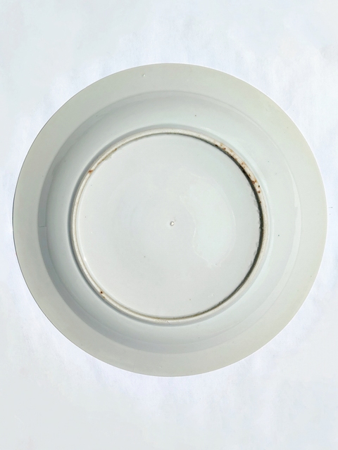 古玩陶瓷清中晚期 青花趕珠龍紋折腰盤拍賣，當前價格5600元