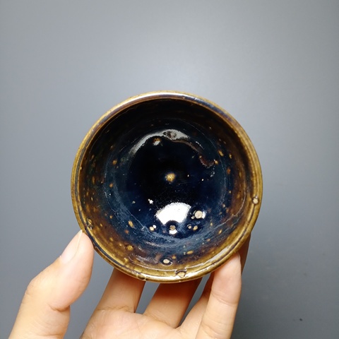 古玩陶瓷清代，窯變杯拍賣，當(dāng)前價(jià)格380元