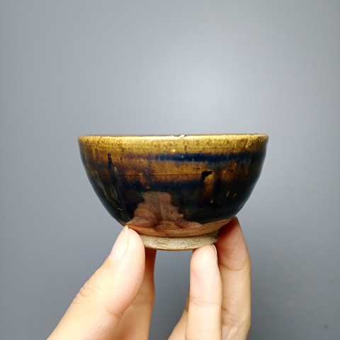古玩陶瓷清代，窯變杯拍賣，當(dāng)前價(jià)格380元