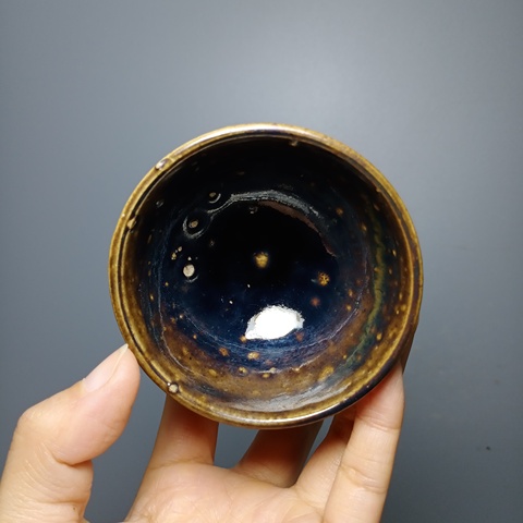 古玩陶瓷清代，窯變杯拍賣，當(dāng)前價(jià)格380元