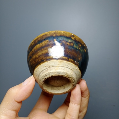 古玩陶瓷清代，窯變杯拍賣，當(dāng)前價(jià)格380元