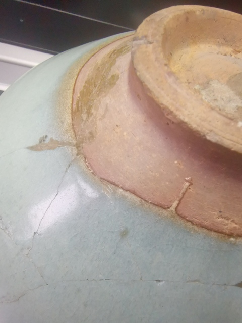 古玩陶瓷精品鈞窯天藍釉紫斑大碗拍賣,當前價格6666元
