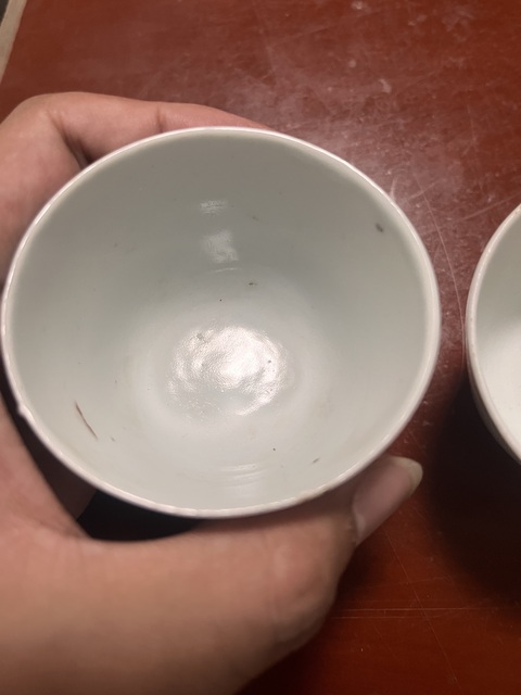 古玩陶瓷民國·一對墨彩海晏河清圖仰鐘杯拍賣，當前價格666元