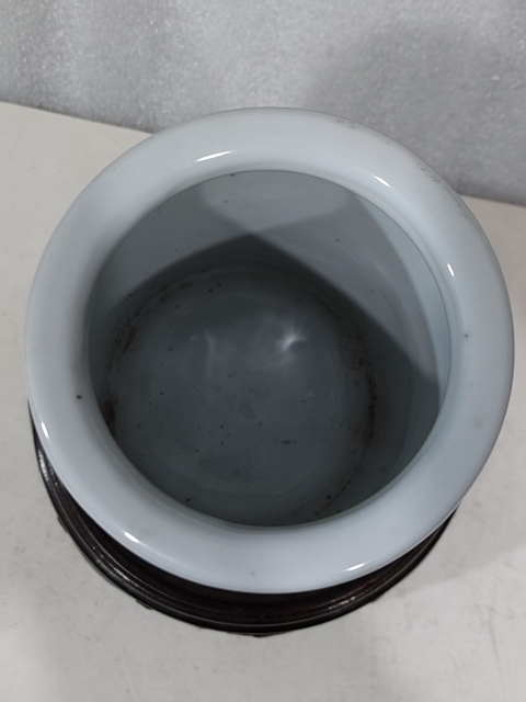 古玩陶瓷創匯·青花雙龍戲珠紋筆筒真品鑒賞圖