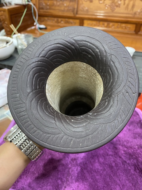 古玩陶瓷哥釉五彩花卉紋花觚拍賣(mài),當(dāng)前價(jià)格2580元