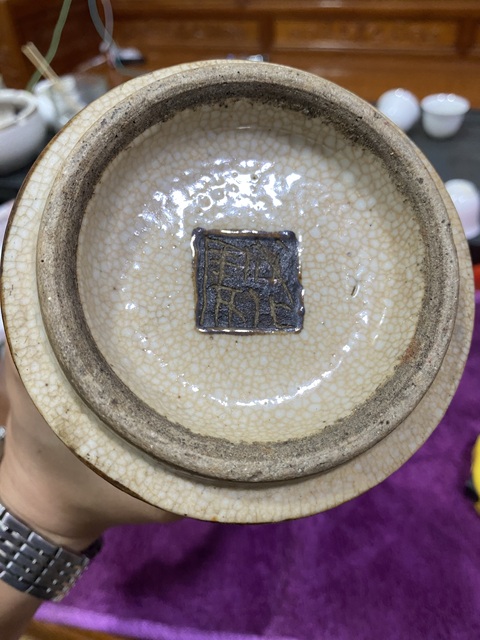 古玩陶瓷哥釉五彩花卉紋花觚拍賣(mài),當(dāng)前價(jià)格2580元