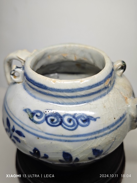 古玩陶瓷明空白期青花纏枝花卉紋執壺拍賣,當前價格7654元