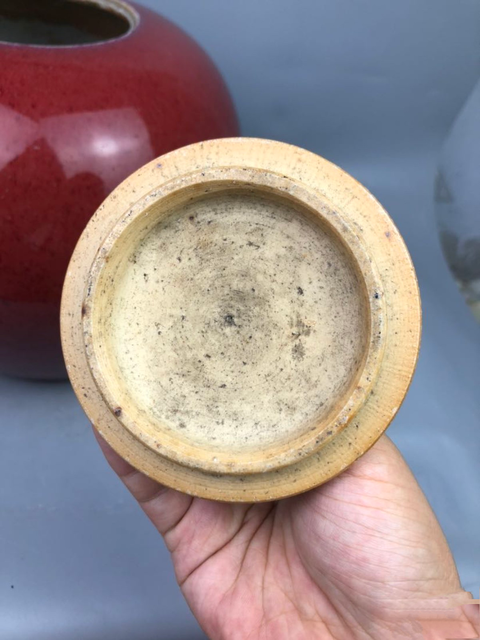 古玩陶瓷紅釉蓋罐拍賣,當(dāng)前價(jià)格14800元