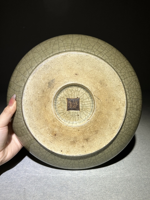 古玩陶瓷哥釉鏜鑼洗拍賣，當(dāng)前價格2500元