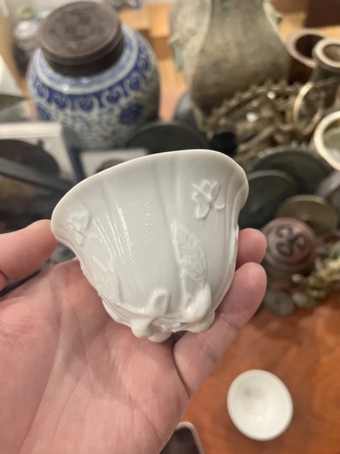 古玩陶瓷民國德化窯杯拍賣,當前價格299元