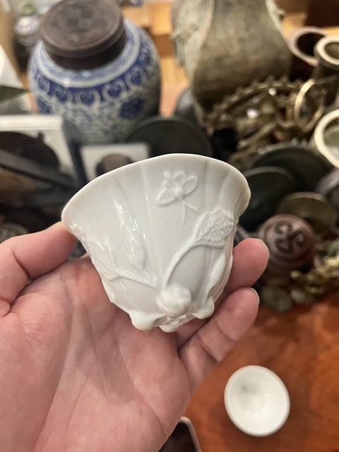 古玩陶瓷民國德化窯杯拍賣,當前價格299元