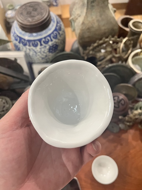 古玩陶瓷民國德化窯杯拍賣,當前價格299元