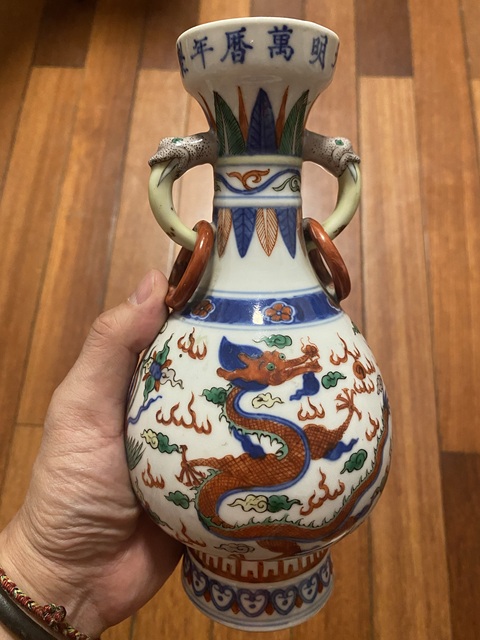 【 唐銅双耳壺 】 花入/花生 清朝初期 中国古玩 唐銅双耳壺 】 花入/花生 清朝初期 中国古玩 唐銅双耳