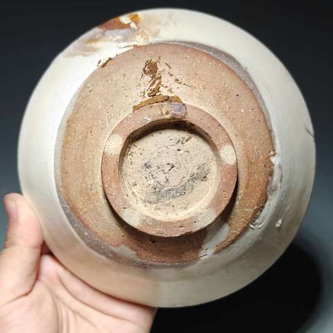 古玩陶瓷磁州窯白釉茶碗拍賣，當前價格0元