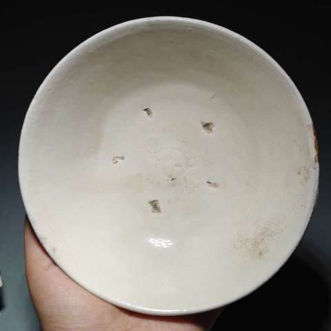 古玩陶瓷磁州窯白釉茶碗拍賣，當前價格0元